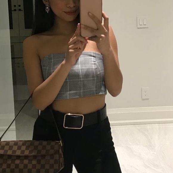 3 for $20 bundle - Plaid wide tube top - Picture 2 of 2